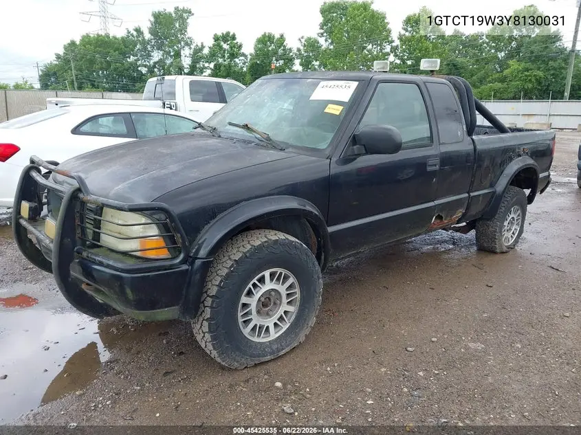 2000 GMC Sonoma Sls VIN: 1GTCT19W3Y8130031 Lot: 45425535