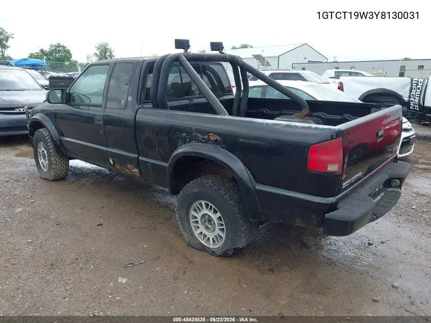 2000 GMC Sonoma Sls VIN: 1GTCT19W3Y8130031 Lot: 45425535