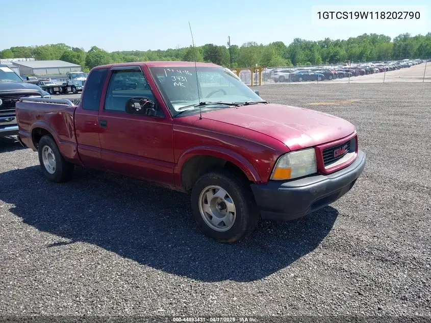 2001 GMC Sonoma Sls VIN: 1GTCS19W118202790 Lot: 44893431