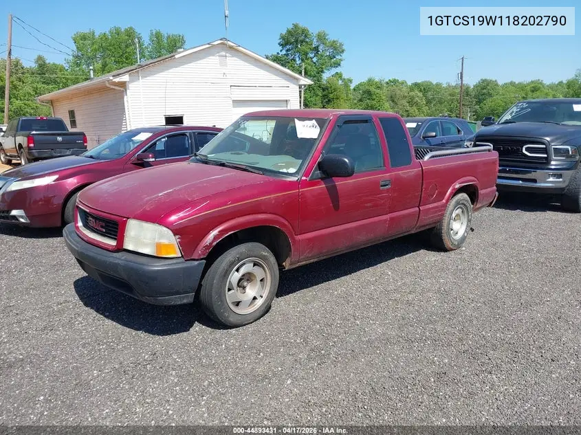 2001 GMC Sonoma Sls VIN: 1GTCS19W118202790 Lot: 44893431