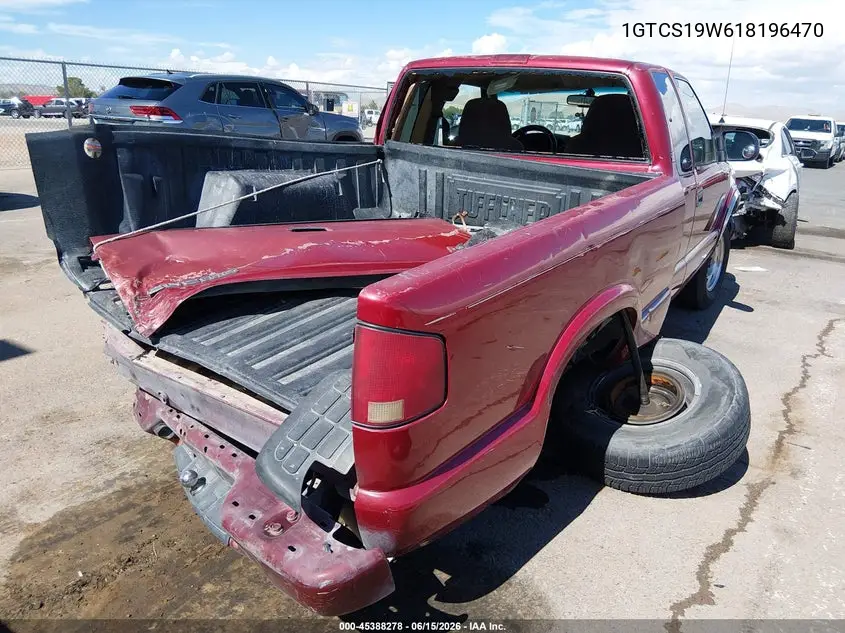 2001 GMC Sonoma Sls VIN: 1GTCS19W618196470 Lot: 45388278