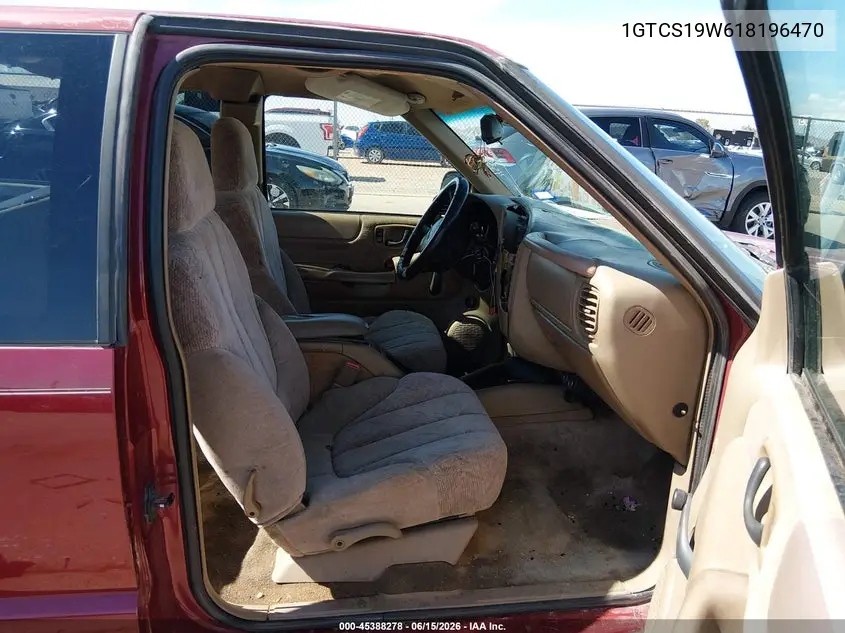 2001 GMC Sonoma Sls VIN: 1GTCS19W618196470 Lot: 45388278