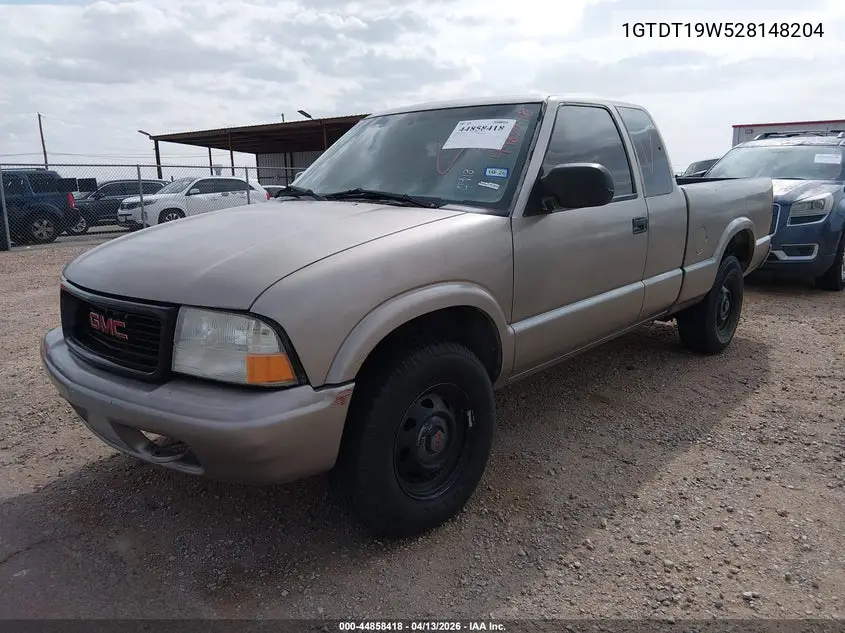 2002 GMC Sonoma Sls VIN: 1GTDT19W528148204 Lot: 44858418