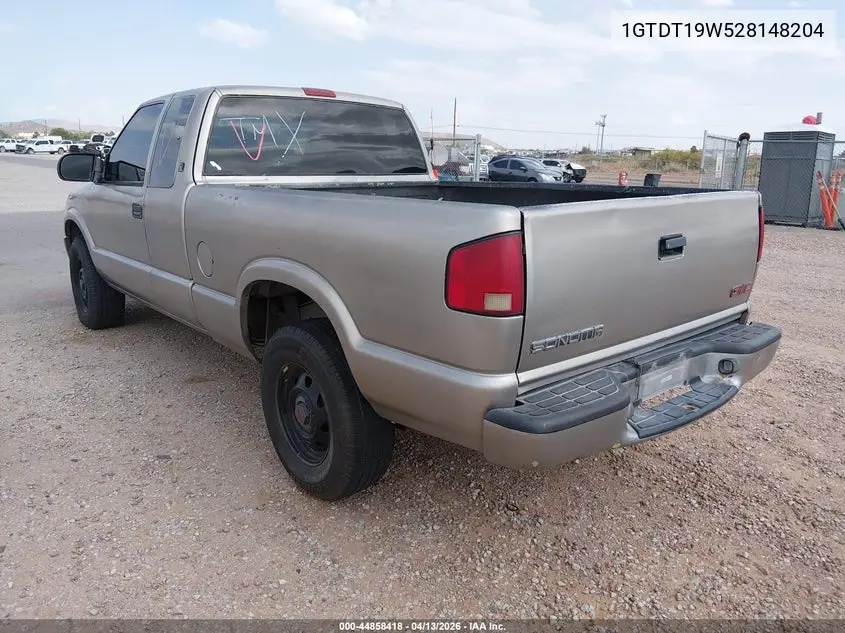2002 GMC Sonoma Sls VIN: 1GTDT19W528148204 Lot: 44858418