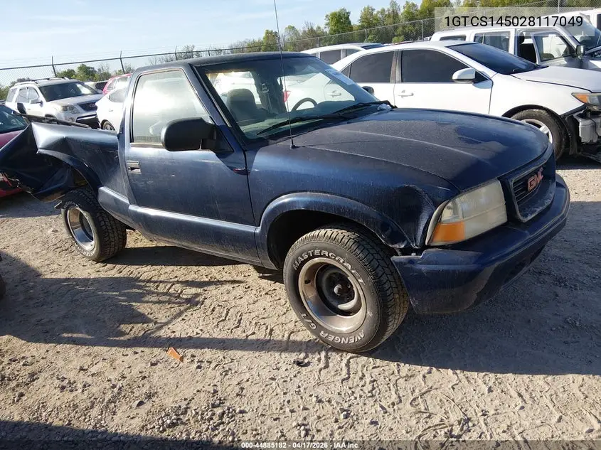 2002 GMC Sonoma Sl VIN: 1GTCS145028117049 Lot: 44885182