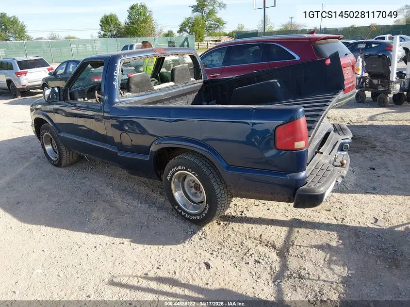 2002 GMC Sonoma Sl VIN: 1GTCS145028117049 Lot: 44885182