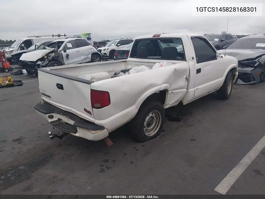2002 GMC Sonoma Sl VIN: 1GTCS145828168301 Lot: 45601364