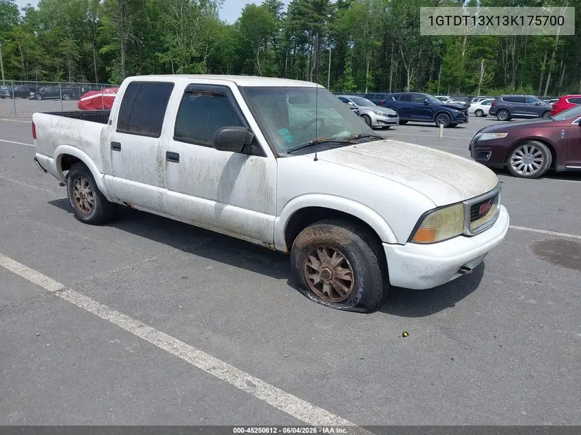 2003 GMC Sonoma Sls VIN: 1GTDT13X13K175700 Lot: 45250612