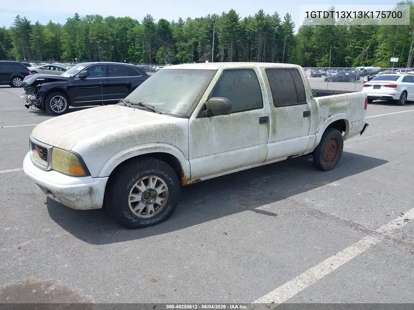 2003 GMC Sonoma Sls VIN: 1GTDT13X13K175700 Lot: 45250612