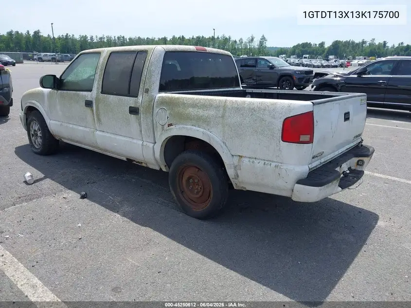 2003 GMC Sonoma Sls VIN: 1GTDT13X13K175700 Lot: 45250612