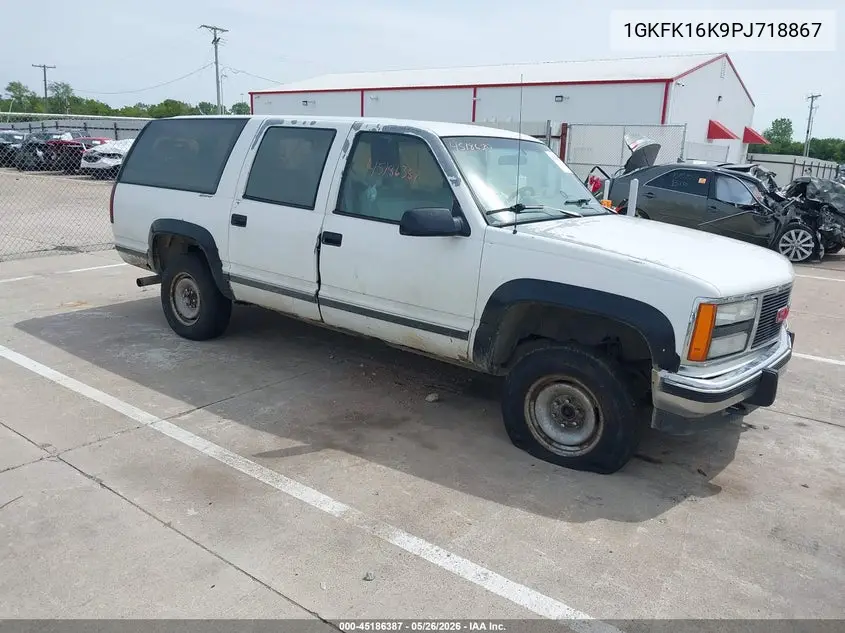1993 GMC Suburban K1500 VIN: 1GKFK16K9PJ718867 Lot: 45186387