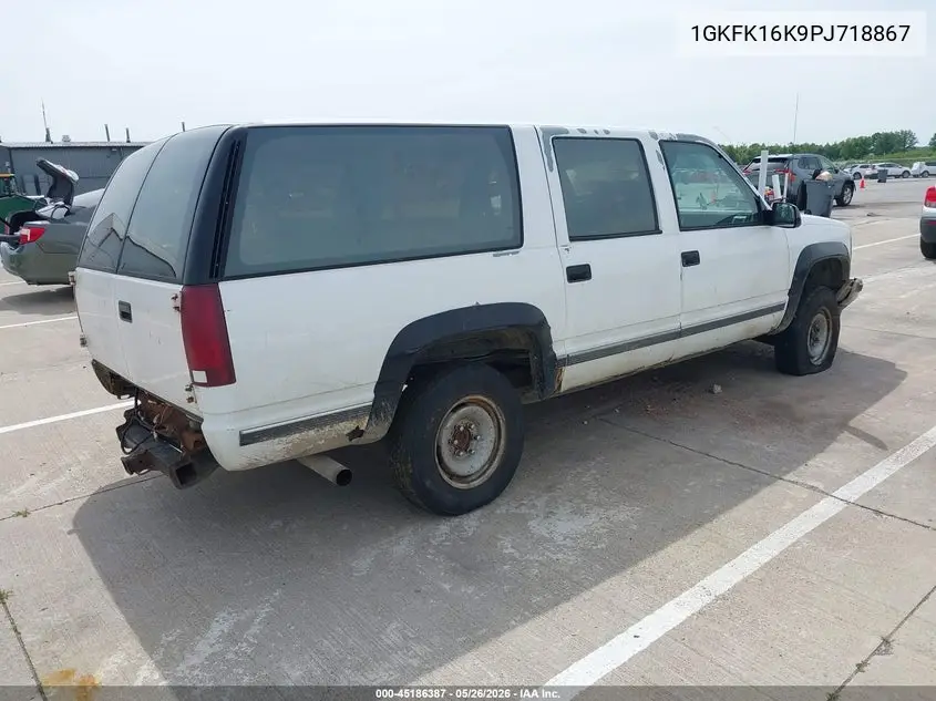 1993 GMC Suburban K1500 VIN: 1GKFK16K9PJ718867 Lot: 45186387