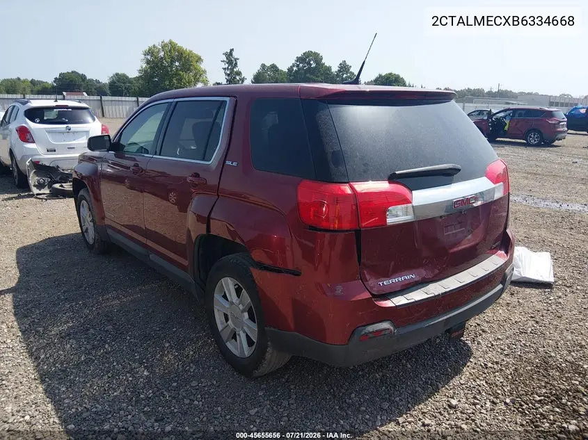 2011 GMC Terrain Sle-1 VIN: 2CTALMECXB6334668 Lot: 45655656