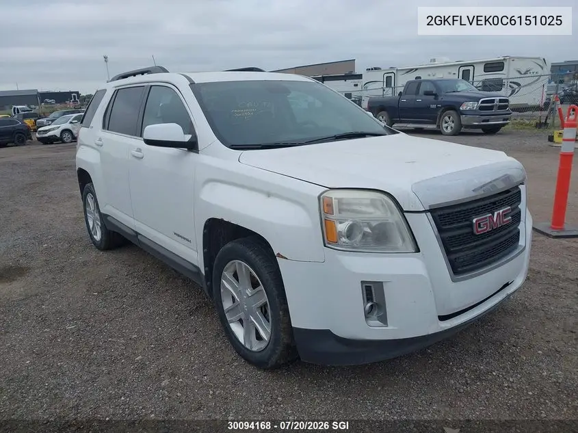 2012 GMC Terrain Slt VIN: 2GKFLVEK0C6151025 Lot: 30094168