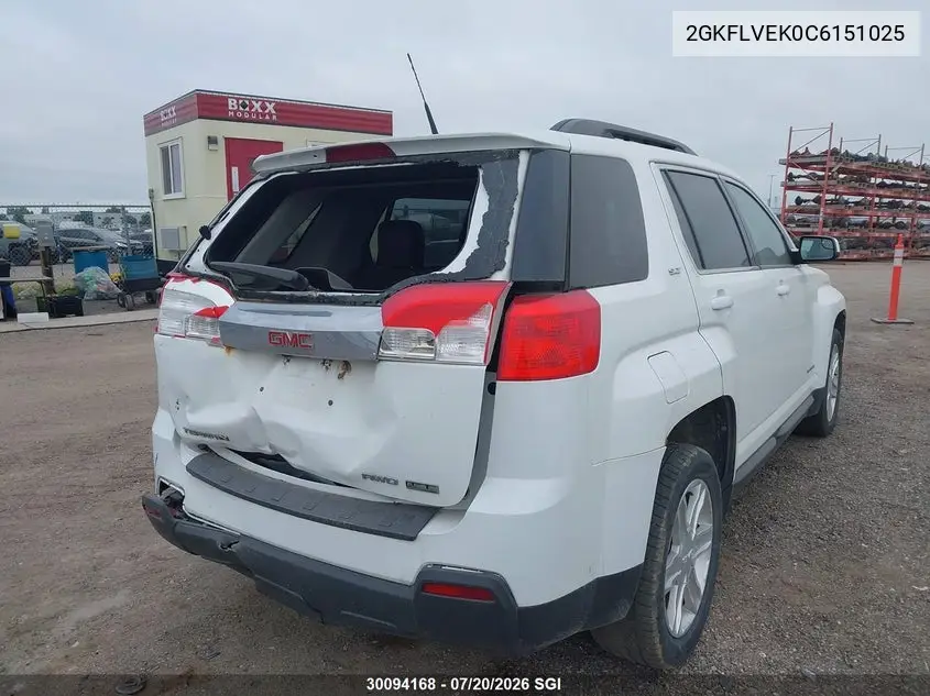 2012 GMC Terrain Slt VIN: 2GKFLVEK0C6151025 Lot: 30094168