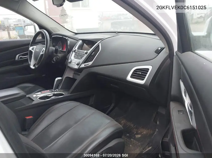 2012 GMC Terrain Slt VIN: 2GKFLVEK0C6151025 Lot: 30094168