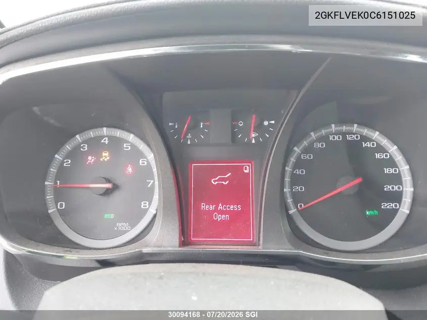 2012 GMC Terrain Slt VIN: 2GKFLVEK0C6151025 Lot: 30094168