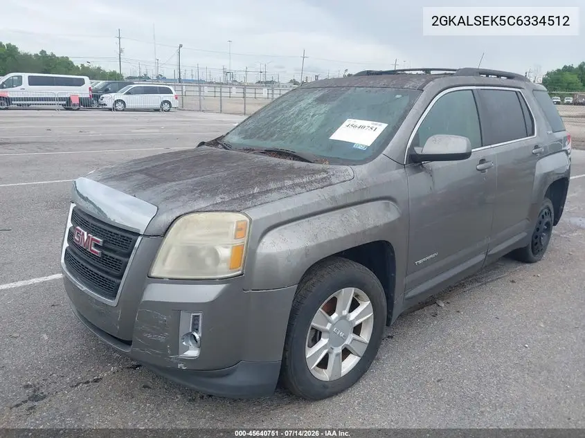 2012 GMC Terrain Sle-2 VIN: 2GKALSEK5C6334512 Lot: 45640751