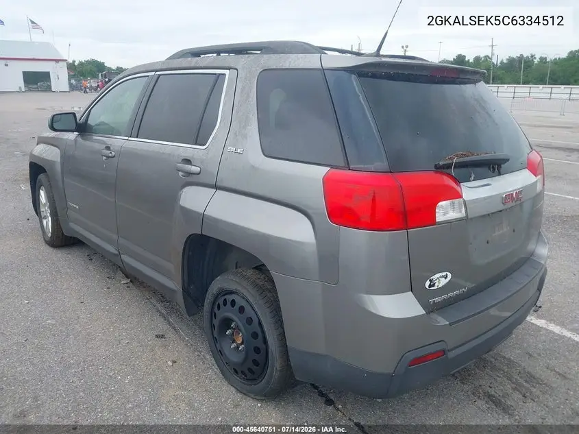 2012 GMC Terrain Sle-2 VIN: 2GKALSEK5C6334512 Lot: 45640751