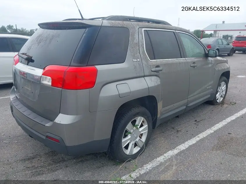 2012 GMC Terrain Sle-2 VIN: 2GKALSEK5C6334512 Lot: 45640751