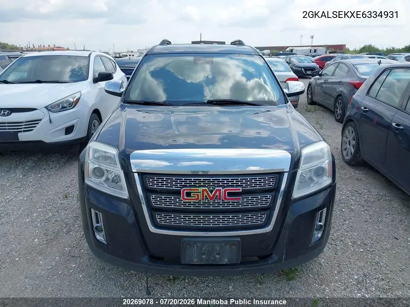 2014 GMC Terrain Slt VIN: 2GKALSEKXE6334931 Lot: 20269078