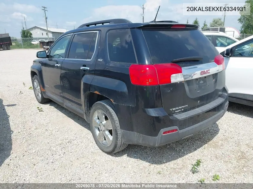 2014 GMC Terrain Slt VIN: 2GKALSEKXE6334931 Lot: 20269078