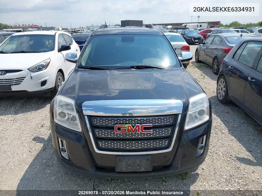 2014 GMC Terrain Slt VIN: 2GKALSEKXE6334931 Lot: 20269078