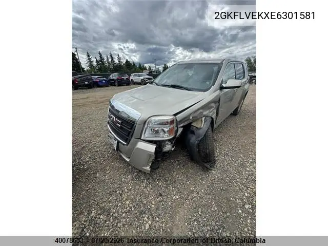 2014 GMC Terrain Sle VIN: 2GKFLVEKXE6301581 Lot: 40078633