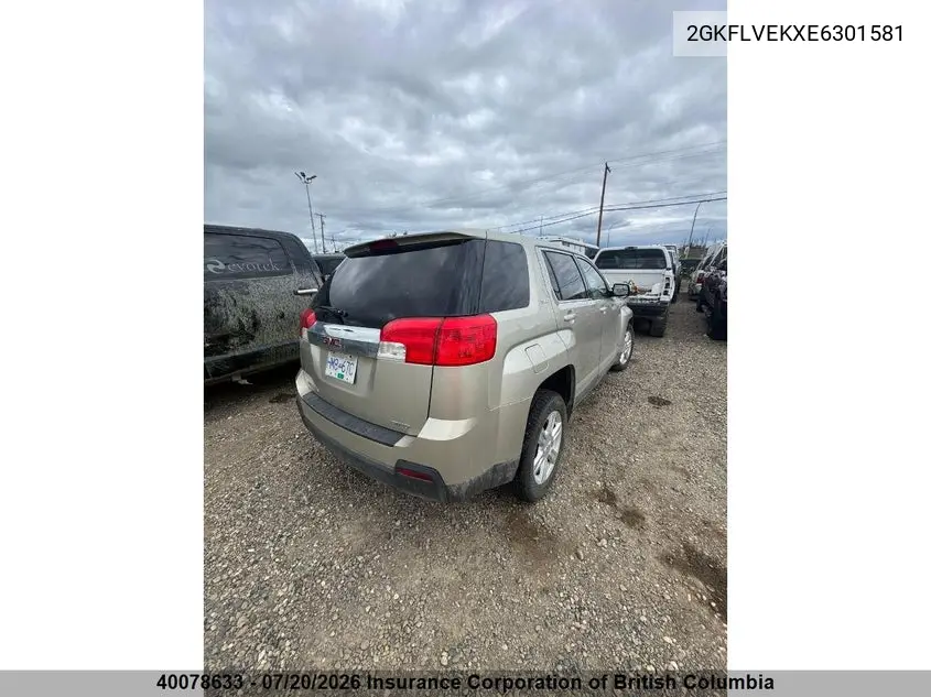 2014 GMC Terrain Sle VIN: 2GKFLVEKXE6301581 Lot: 40078633