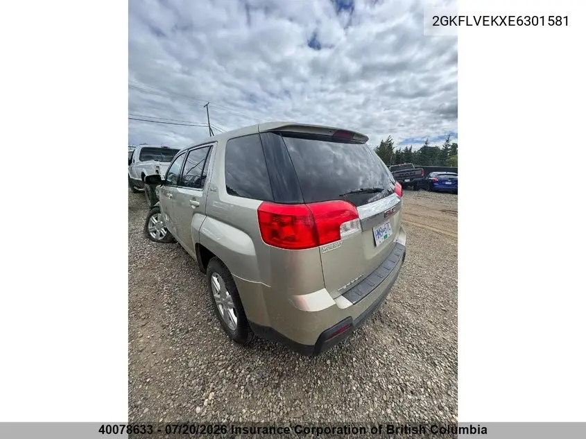 2014 GMC Terrain Sle VIN: 2GKFLVEKXE6301581 Lot: 40078633