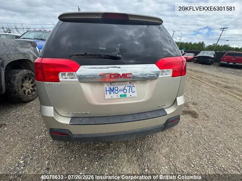 2014 GMC Terrain Sle VIN: 2GKFLVEKXE6301581 Lot: 40078633