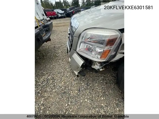 2014 GMC Terrain Sle VIN: 2GKFLVEKXE6301581 Lot: 40078633