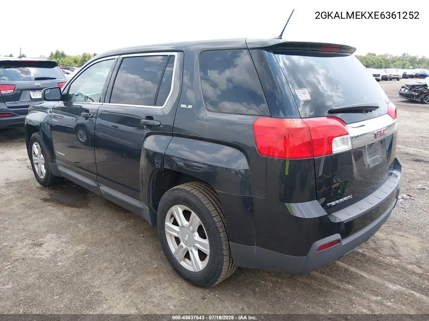 2014 GMC Terrain Sle-1 VIN: 2GKALMEKXE6361252 Lot: 45637643