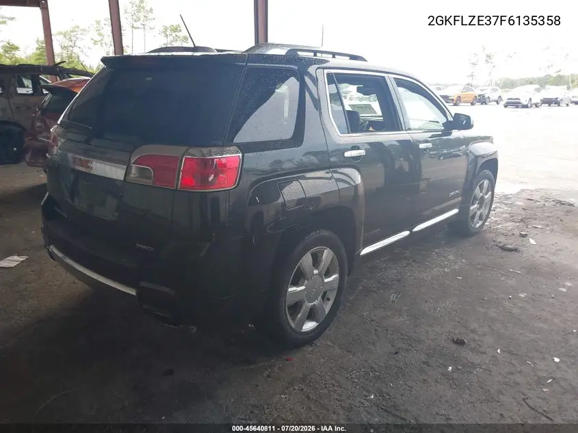 2015 GMC Terrain Denali VIN: 2GKFLZE37F6135358 Lot: 45640811