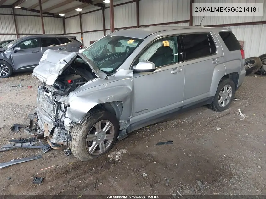 2016 GMC Terrain Sle-1 VIN: 2GKALMEK9G6214181 Lot: 45544792