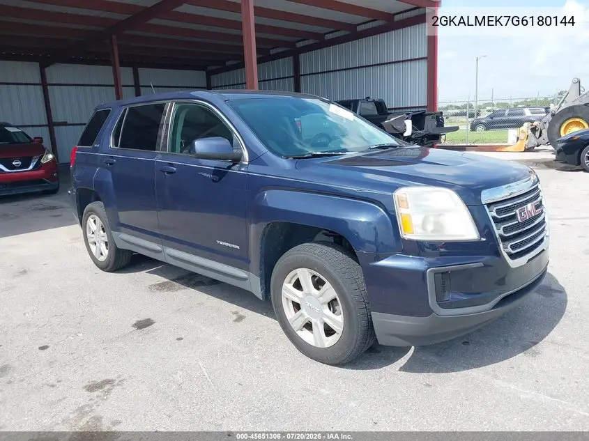 2016 GMC Terrain Sle-1 VIN: 2GKALMEK7G6180144 Lot: 45651306