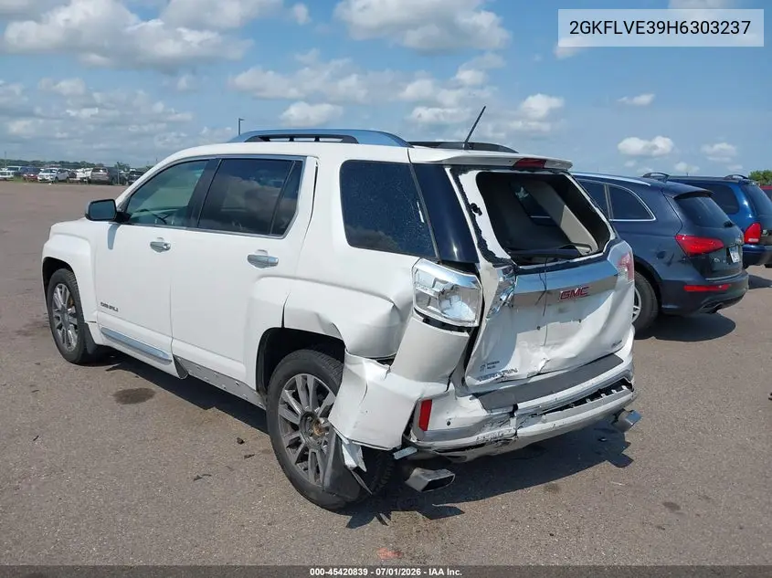 2017 GMC Terrain Denali VIN: 2GKFLVE39H6303237 Lot: 45420839