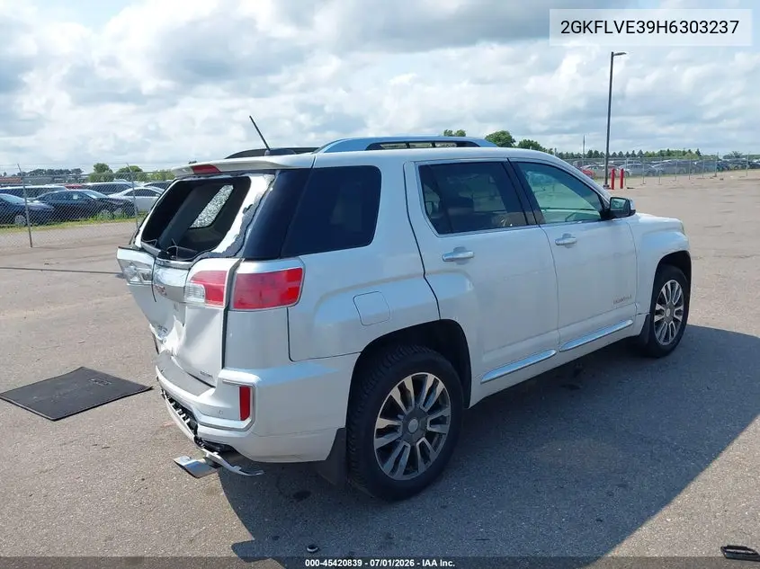 2017 GMC Terrain Denali VIN: 2GKFLVE39H6303237 Lot: 45420839