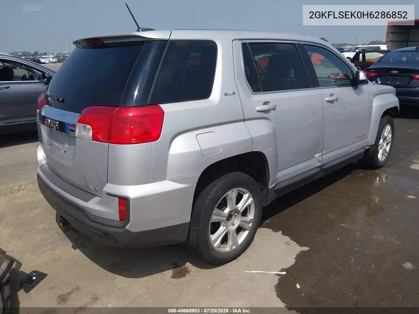 2017 GMC Terrain Sle-1 VIN: 2GKFLSEK0H6286852 Lot: 45660903