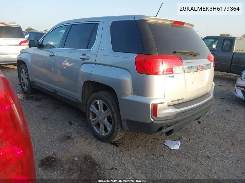 2017 GMC Terrain Sle-1 VIN: 2GKALMEK3H6179364 Lot: 45687842