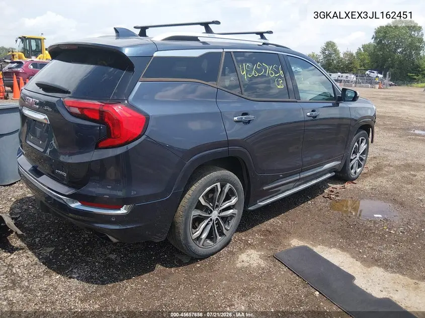 2018 GMC Terrain Denali VIN: 3GKALXEX3JL162451 Lot: 45657656
