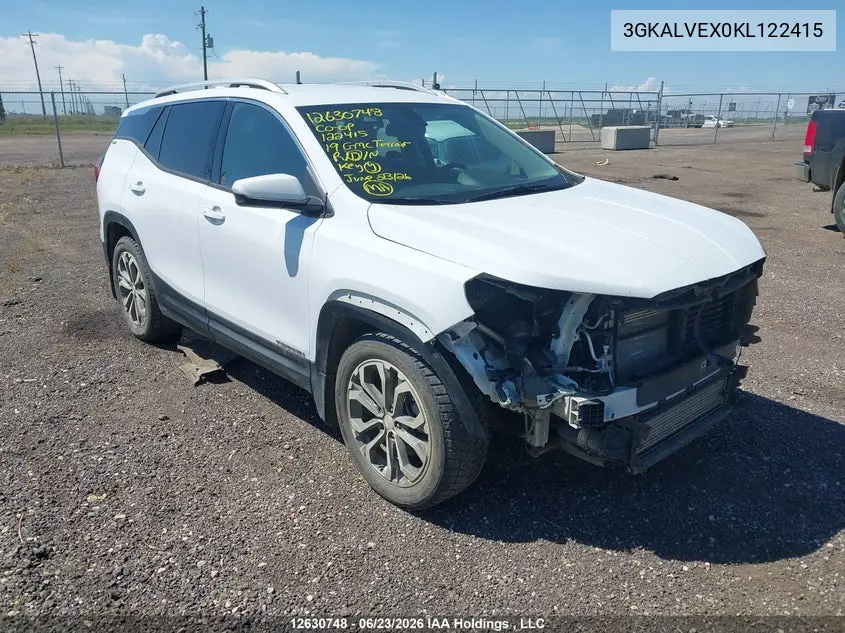 2019 GMC Terrain Slt VIN: 3GKALVEX0KL122415 Lot: 12630748
