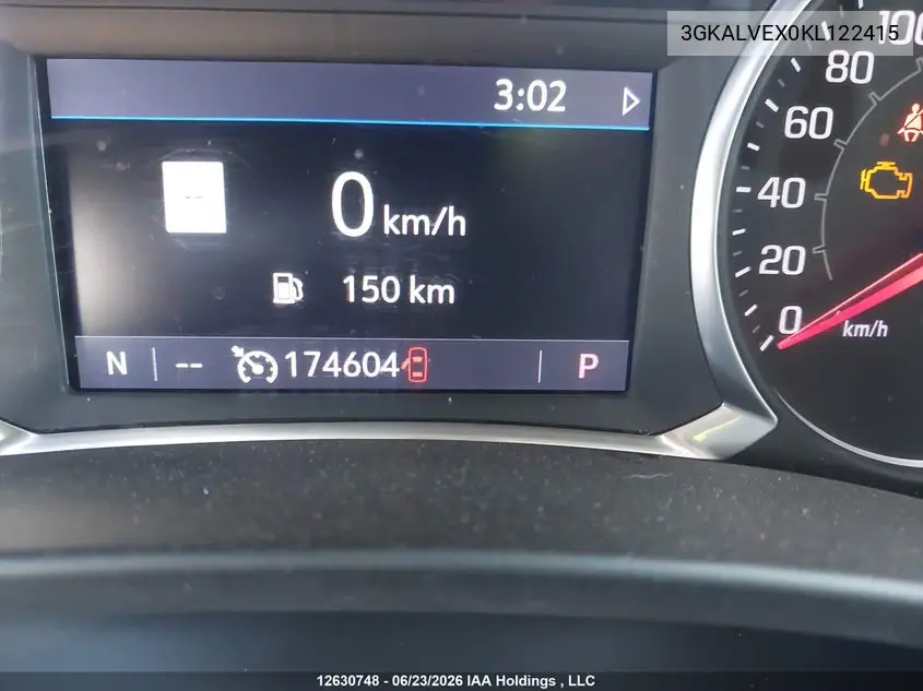 2019 GMC Terrain Slt VIN: 3GKALVEX0KL122415 Lot: 12630748