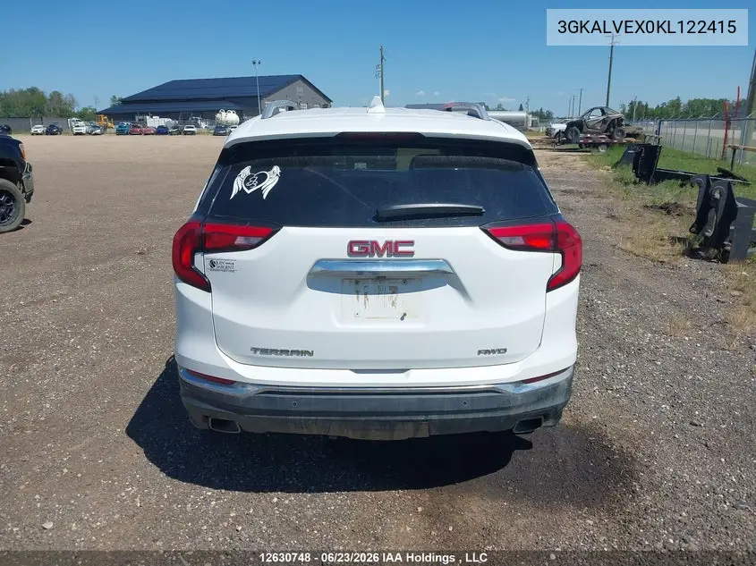 2019 GMC Terrain Slt VIN: 3GKALVEX0KL122415 Lot: 12630748