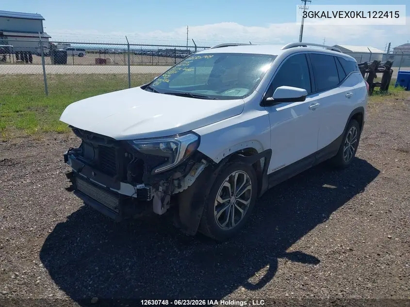 2019 GMC Terrain Slt VIN: 3GKALVEX0KL122415 Lot: 12630748