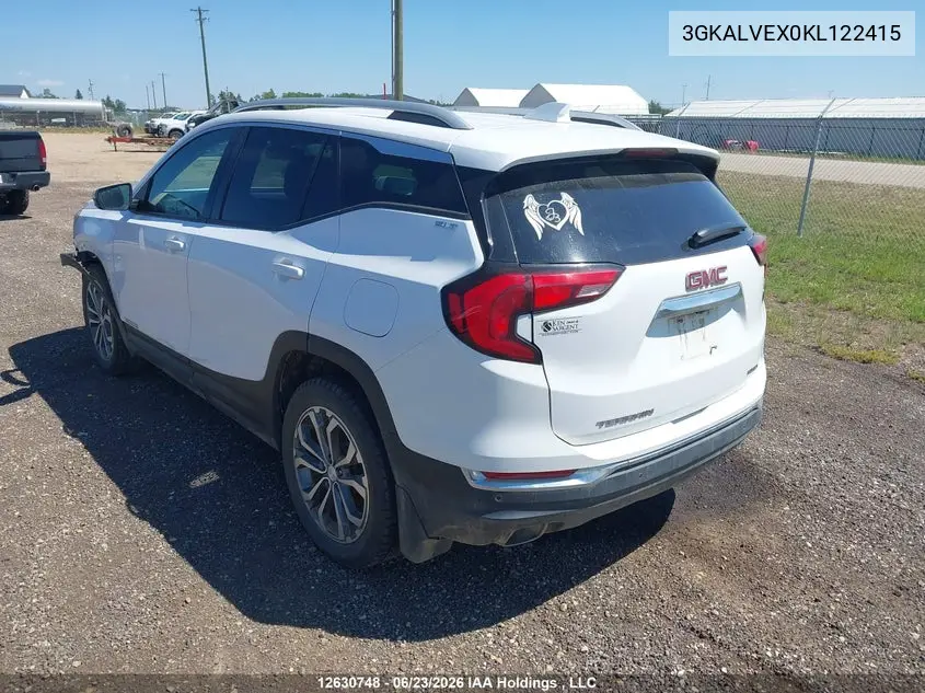 2019 GMC Terrain Slt VIN: 3GKALVEX0KL122415 Lot: 12630748