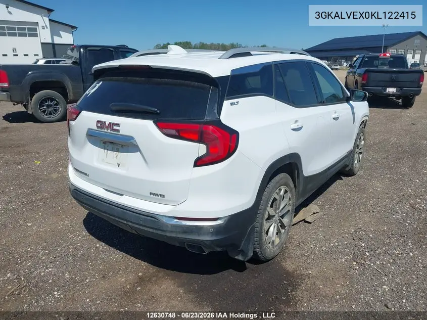 2019 GMC Terrain Slt VIN: 3GKALVEX0KL122415 Lot: 12630748