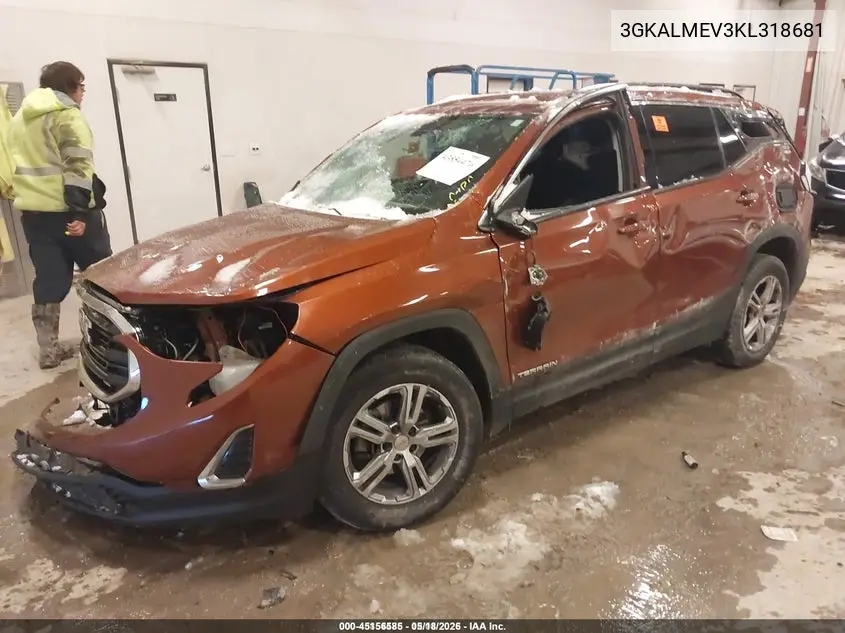 3GKALMEV3KL318681 2019 GMC Terrain Sle