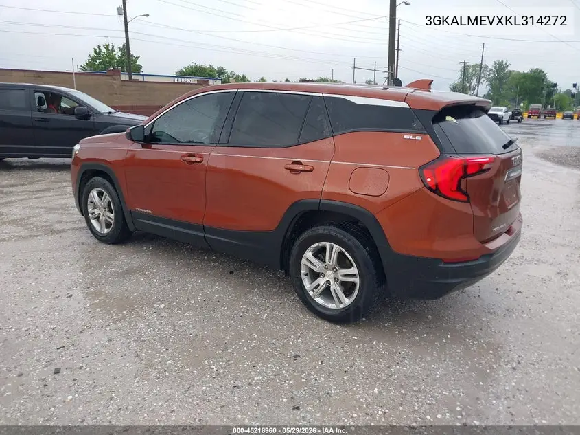 2019 GMC Terrain Sle VIN: 3GKALMEVXKL314272 Lot: 45218960