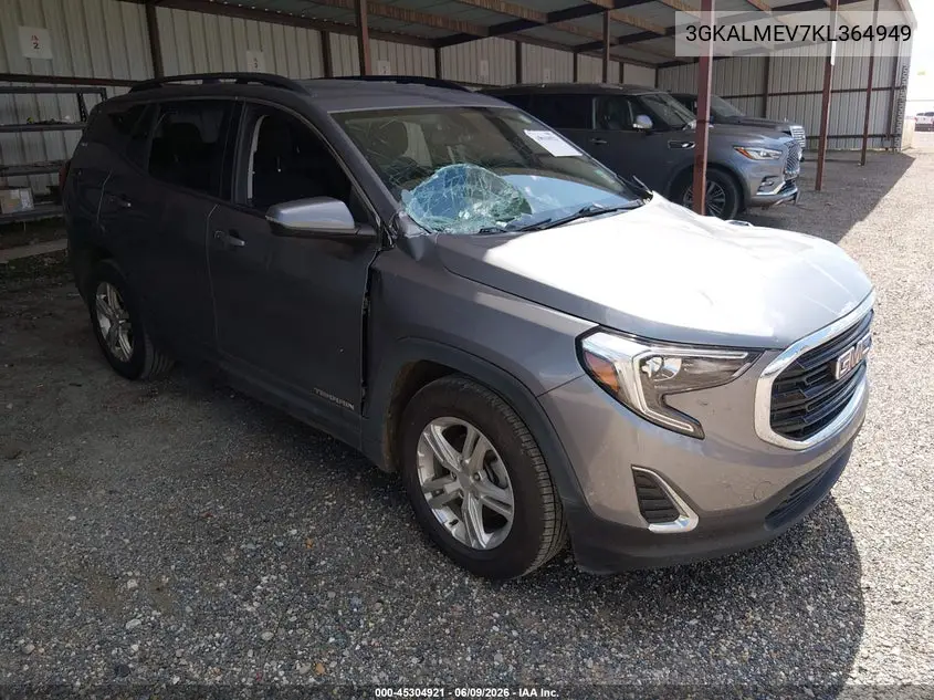 2019 GMC Terrain Sle VIN: 3GKALMEV7KL364949 Lot: 45304921